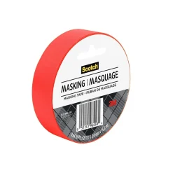 Hot Scotch Expressions Masking Tape, 0.94" x 20 yds., Red (3437-PRD)
