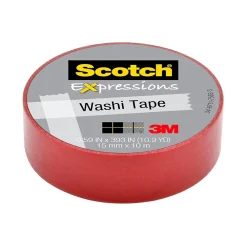 Clearance Scotch ® Expressions Tape, .59" 393", Red (C314-RED)