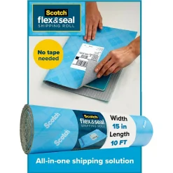 Best Scotch ™ Flex & Seal Shipping Roll Self-Sealing Padded Mailer, 15" x 10', Blue (FS-1510)