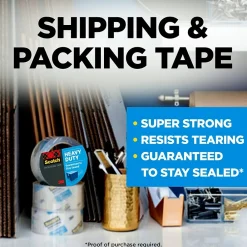 Sale Scotch Heavy Duty Heavy Duty Packing Tape with Dispenser, 1.88" x 54.6 yds., Clear (3850-ST)