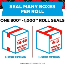 Clearance Scotch Heavy Duty Shipping Packaging Tape, 1.88 in x 27.7 yd, Clear (142L)