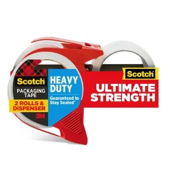 Discount Scotch Heavy Duty Shipping Packaging Tape, 1.88 in x 38.2 yds., 2 Pack (3850S-21RD-3GC)
