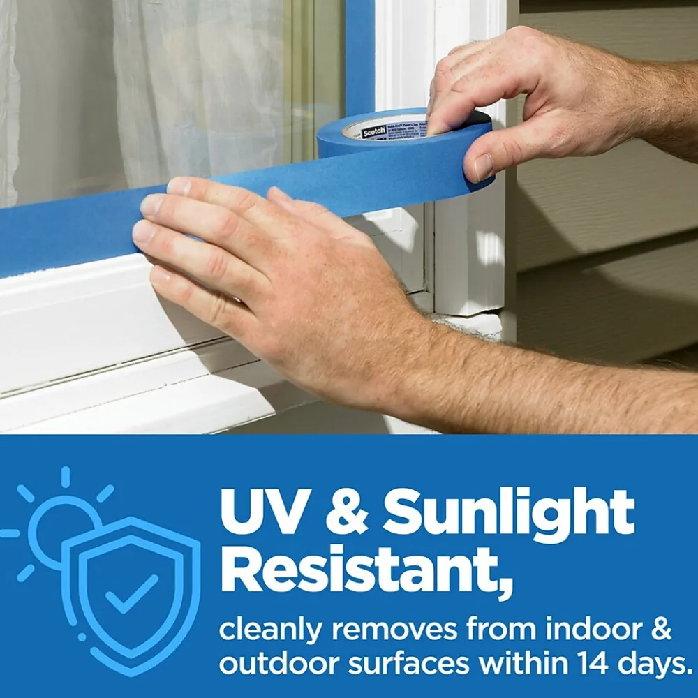 Scotch Safe Release Painter's Tape, 2" x 60 yds., Blue, 12 Rolls/Pack (2090-48EC)