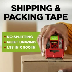 Outlet Scotch Sure-Start Packing Tape with Dispenser, 1.88" x 22.2 yds., Clear, 6/Pack (145-6)