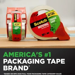 Outlet Scotch Tough Grip Packing Tape, 1.88