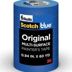 Sale Scotch Blue ORIGINAL Painter's Tape Value Pack, 0.94" x 60 yds., Blue, 6/Rolls (2090-24EVP)