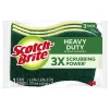 Heavy Duty Sponge with Scrubber, Green/Yellow, 3 Sponges/Pack (HD3)<Scotch-Brite Outlet