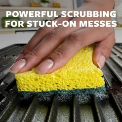 Heavy Duty Sponge with Scrubber, Green/Yellow, 6 Sponges/Pack (426)<Scotch-Brite