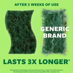 Heavy Duty Sponge with Scrubber, Green/Yellow, 6 Sponges/Pack (426)<Scotch-Brite