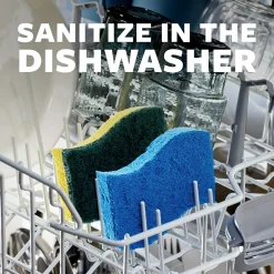 Heavy Duty Sponge with Scrubber, Green/Yellow, 6 Sponges/Pack (426)<Scotch-Brite