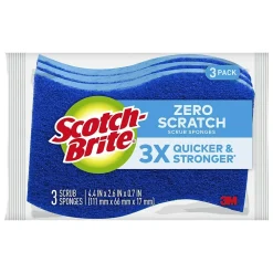 Non-Scratch Scrub Sponge, Blue, 3/Pack (MP-3-8-D)<Scotch-Brite Hot