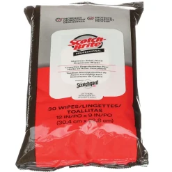 Stainless Steel Hood Degreaser Wipes, 30/Pack, 6 Packs/Case (SS-WIPES)<Scotch-Brite Online