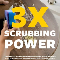 Stay Fresh Non-Scratch Scrubbers, Blue, 2 Sponges/Pack (SDA-2)<Scotch-Brite New