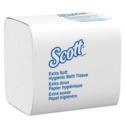 Cotton Z-Fold Toilet Paper, 2-ply, White, 250 Sheets/Pack, 36 Packs/Carton (48280)<Scott Discount