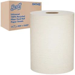Scott Essential Hardwound Paper Towels, 1-Ply, 12 Rolls/Carton (04142)
