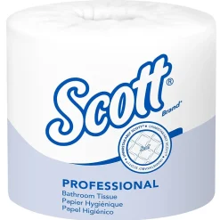 Essential 1-Ply Standard Toilet Paper, White, 1210 Sheets/Roll, 80 Rolls/Carton (05102)<Scott New