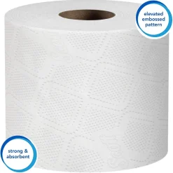 Essential 1-Ply Standard Toilet Paper, White, 1210 Sheets/Roll, 80 Rolls/Carton (05102)<Scott New