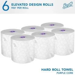 Scott Essential Recycled Hardwound Paper Towels, 1-ply, 950 ft./Roll, 6 Rolls/Carton (02001)