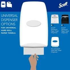 Scott Essential Recycled Hardwound Paper Towels, 1-ply, 800 ft./Roll, 12 Rolls/Carton (01040)