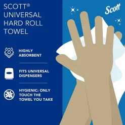 Scott Essential Recycled Hardwound Paper Towels, 1-ply, 800 ft./Roll, 12 Rolls/Carton (01040)
