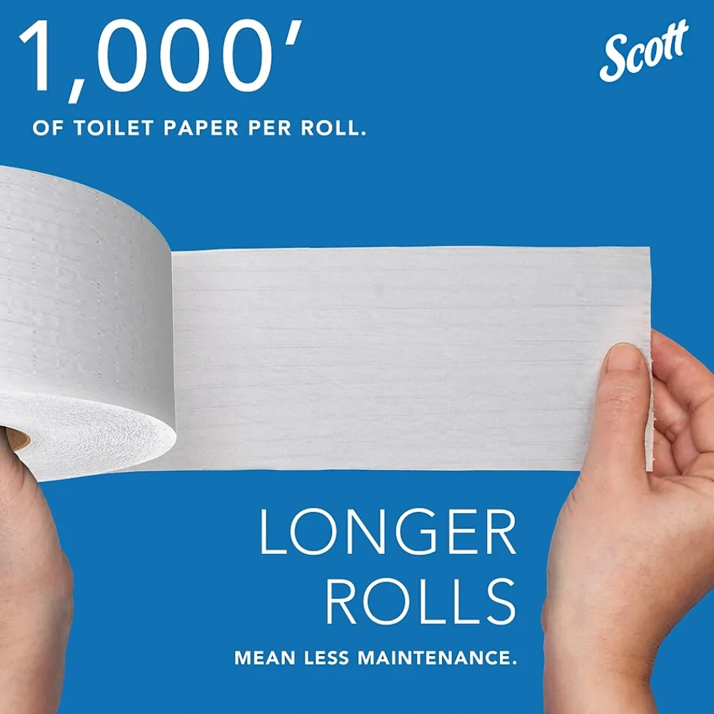 Essential Recycled Jumbo Toilet Paper, 2-ply, White, 4 Rolls/Case (03148)<Scott Discount