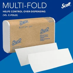Scott Essential Recycled Multifold Paper Towels, 1-ply, 250 Sheets/Pack, 16 Packs/Carton (01804)
