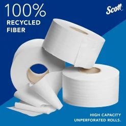 Essential Recycled Jumbo Toilet Paper, 2-ply, White, 12 Rolls/Case (67805)<Scott Sale