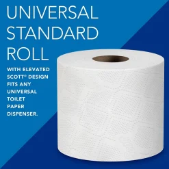 Essential Recycled Toilet Paper, 2-ply, White, 473 Sheets/Roll, 80 Rolls/Case (13217)<Scott New
