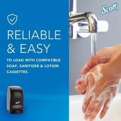 Essential Wall Mounted Hand Soap/Hand Sanitizer Dispenser, Black (KCC 92145)<Scott Discount