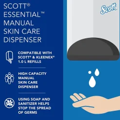 Essential Wall Mounted Hand Soap/Hand Sanitizer Dispenser, Black (KCC 92145)<Scott Discount