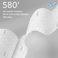 Scott Pro Slimroll Recycled Hardwound Paper Towels, 1-ply, 580 ft./Roll, 6 Rolls/Carton (47032)