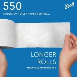 Professional Toilet Paper, 2-Ply, White, 550 Sheets/Roll, 40 Rolls/Carton (48040)<Scott Discount