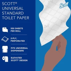 Professional Toilet Paper, 2-Ply, White, 550 Sheets/Roll, 40 Rolls/Carton (48040)<Scott Discount