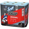 Shop Towels Original, 9.4" x 11", Blue, 55 Sheets/Roll, 6 Rolls/Pack (75180)<Scott Discount