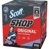 Shop Towels Original, 9" x 12", Blue 200 Sheets/Box, 8 Boxes/Carton (75190)<Scott Discount