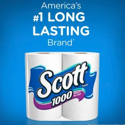 Toilet Paper, 1-ply, White, 1000 Sheets/Roll, 20 Rolls/Case (49668)<Scott Sale