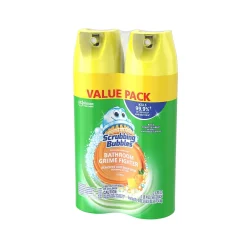 Bathroom Grime Fighter Disinfecting Surface Cleaner Aerosol, Citrus Scent, 20 oz., 2/Pack (306381)<Scrubbing bubbles Best