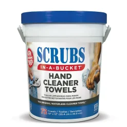 Cleaning Towels, 10" x 12", White/Blue, 2.14 lbs., 72 Sheets/Pack, 72 Towels/Pack (ITW42272)<Scrubs