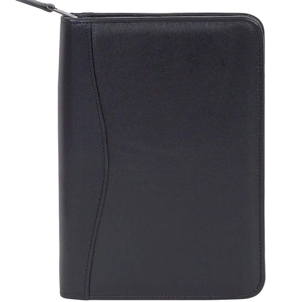 Leather Padfolio with Zipper Closure, Black (5019Z-11-24-F)<Scully Discount
