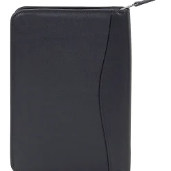 Leather Padfolio with Zipper Closure, Black (5019Z-11-24-F)<Scully Discount