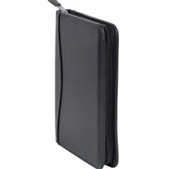 Leather Padfolio with Zipper Closure, Black (5019Z-11-24-F)<Scully Discount