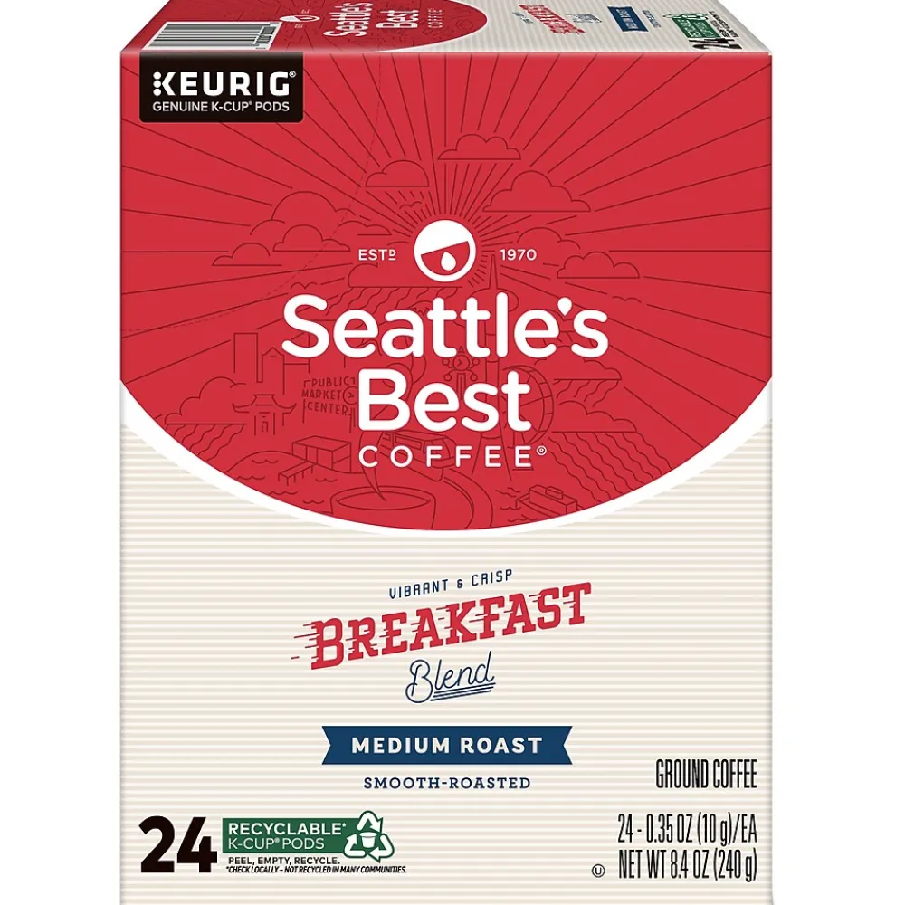 Seattle's Best Coffee Breakfast Blend Keurig® K-Cup® Pods, Medium Roast, 24/Box (SBK30188)