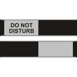 Seco Adhesive Do Not Disturb Sliding Sign, 10" x 2", Black/Gray (BA104)