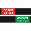 Seco Adhesive Do Not Disturb/Welcome Sliding Sign, 10" x 2", Red/Green (BA110RG)
