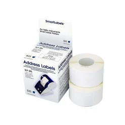 Clearance Seiko Thermal Address Labels, 1 1/8" x 3 1/2", White, 130/Roll, 2 Rolls/Box (SLP-2RL)