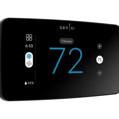 Emerson Sensi Touch 2 Smart Programmable Wi-Fi Thermostat, Works with Alexa, Black Beveled Edge (ST76)