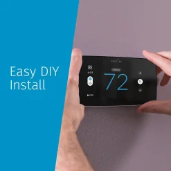 Emerson Sensi Touch 2 Smart Programmable Wi-Fi Thermostat, Works with Alexa, Black Beveled Edge (ST76)