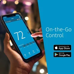 Emerson Sensi Touch 2 Smart Programmable Wi-Fi Thermostat, Works with Alexa, Black Beveled Edge (ST76)