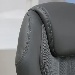 Office Chairs*Serta Amplify Ergonomic Faux Leather Swivel Executive Chair, Light Gray (43673C)