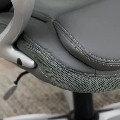 Office Chairs*Serta Amplify Ergonomic Faux Leather Swivel Executive Chair, Light Gray (43673C)